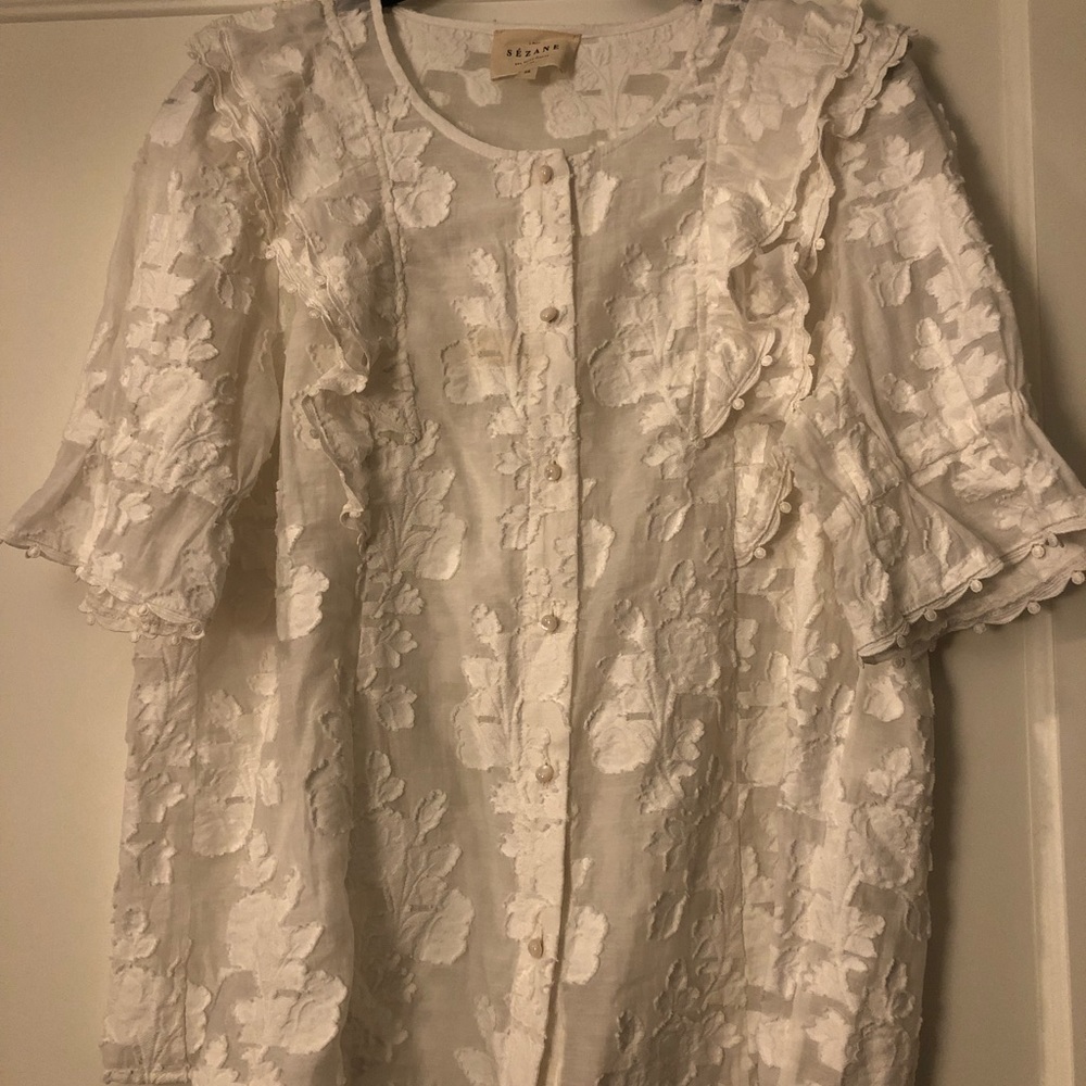 Sézane white blouse